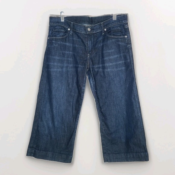 Citizens of Humanity Jeans Womens Wide Leg Crop Mid‎ Rise Medium Wash 30 - Picture 1 of 7